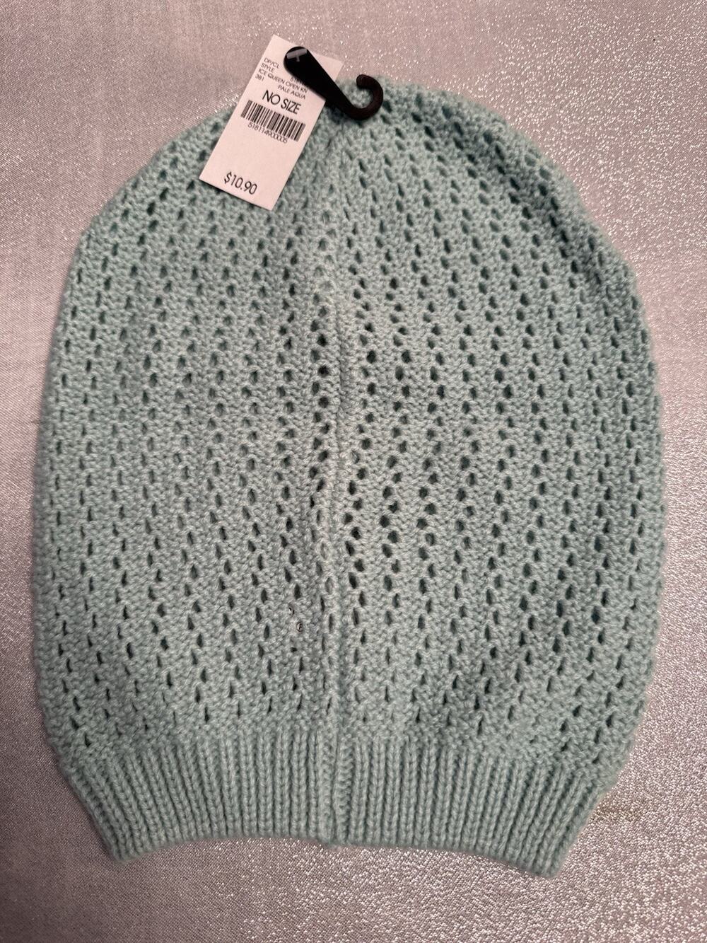 NWT Baby Blue Beanie Knit Teal Women's Hat Slouchy Cozy Comfy